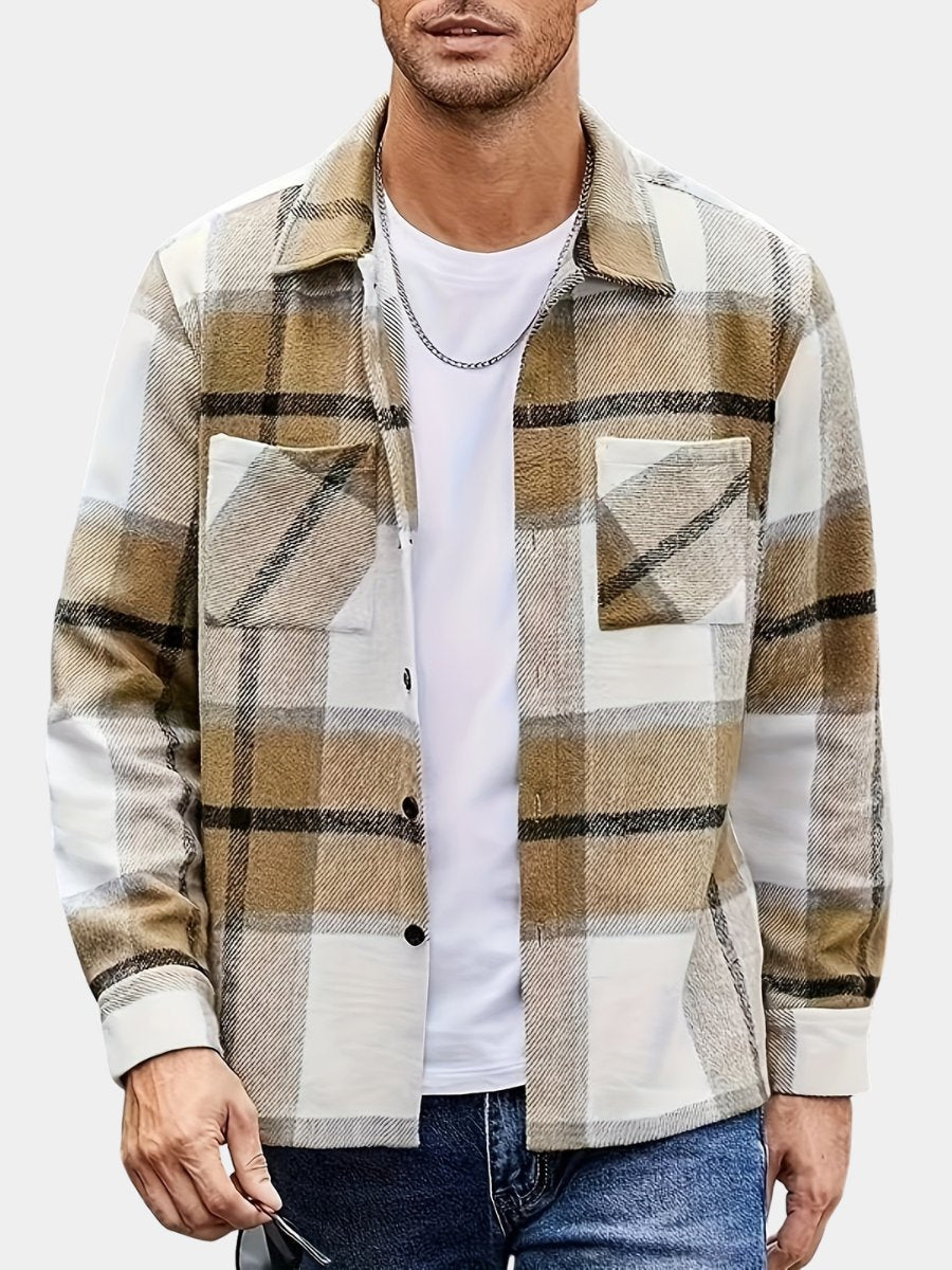 Men's Plaid Flannel Shirt Jacket