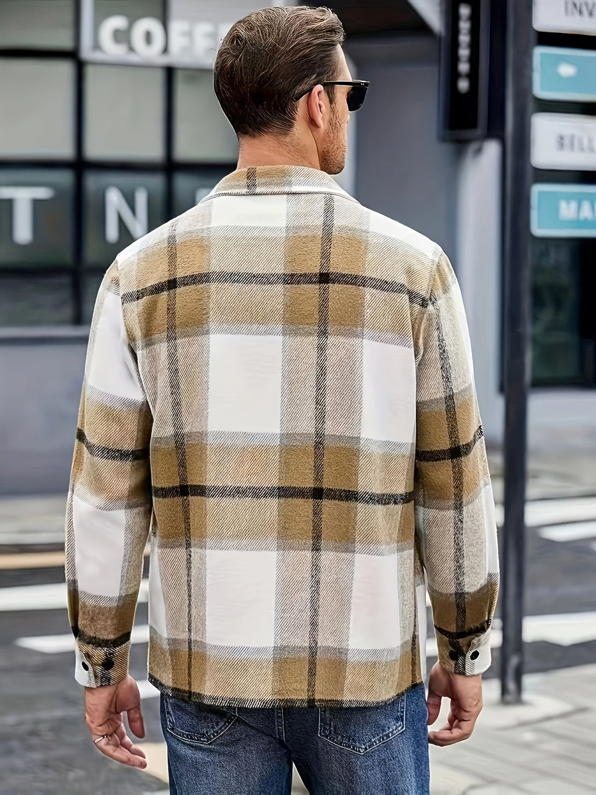 Men's Plaid Flannel Shirt Jacket