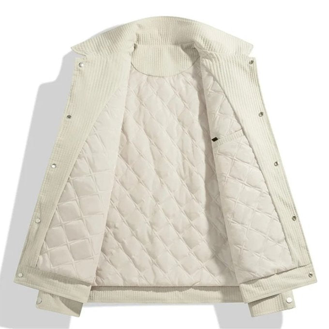 Men's Waffle Oversized Shacket - Beige