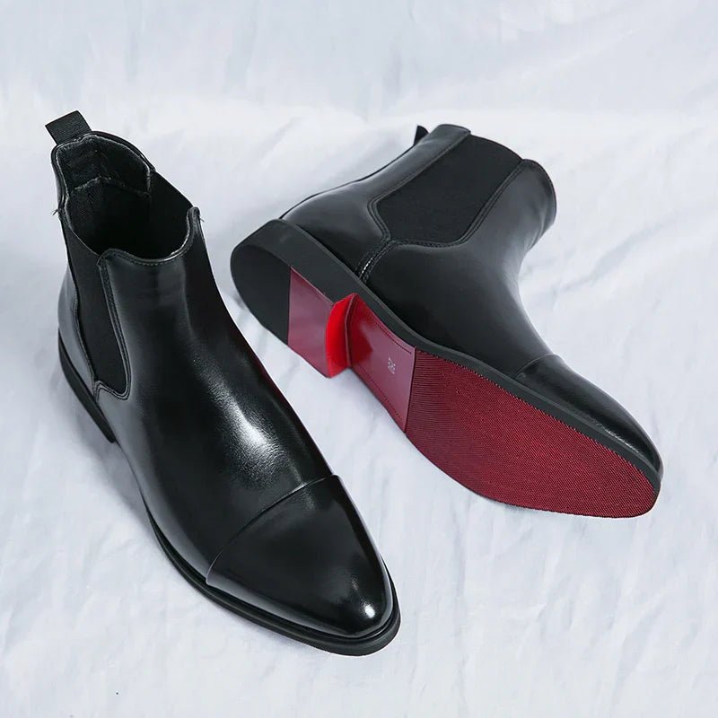 Men's Leather Chelsea Boots - Black