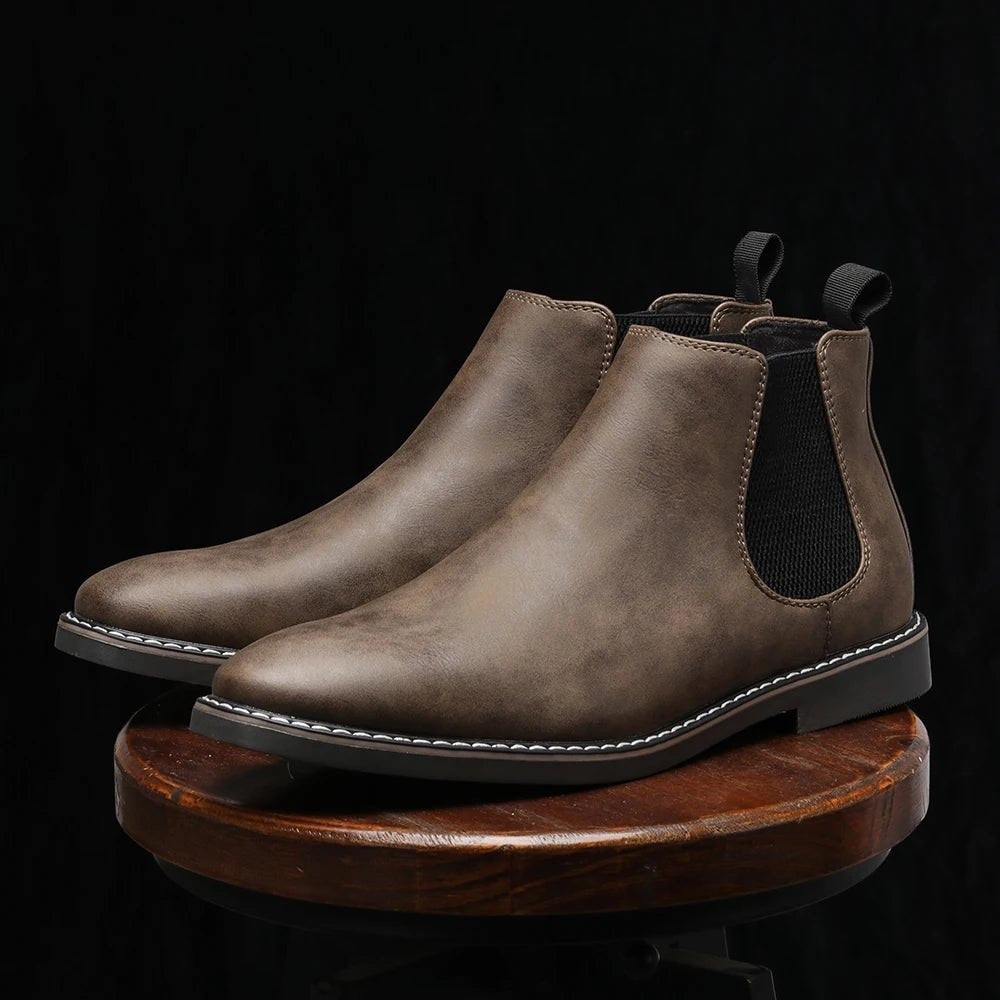 Men's Leather Chelsea Boots - Mocha
