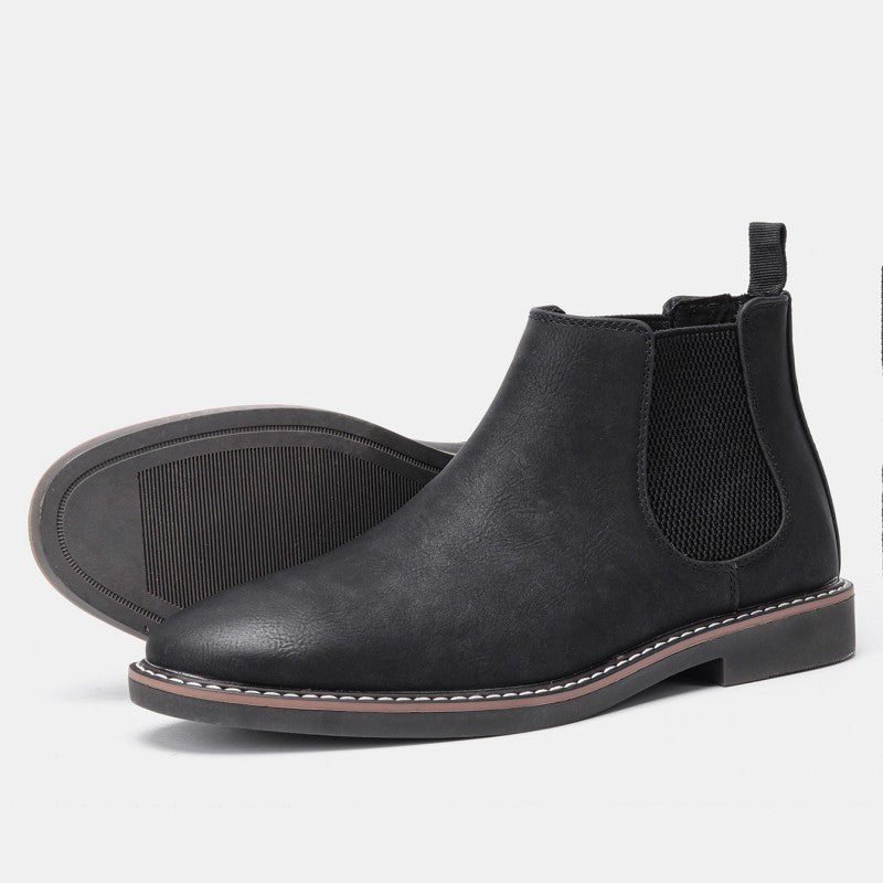 Men's Leather Chelsea Boots - Black